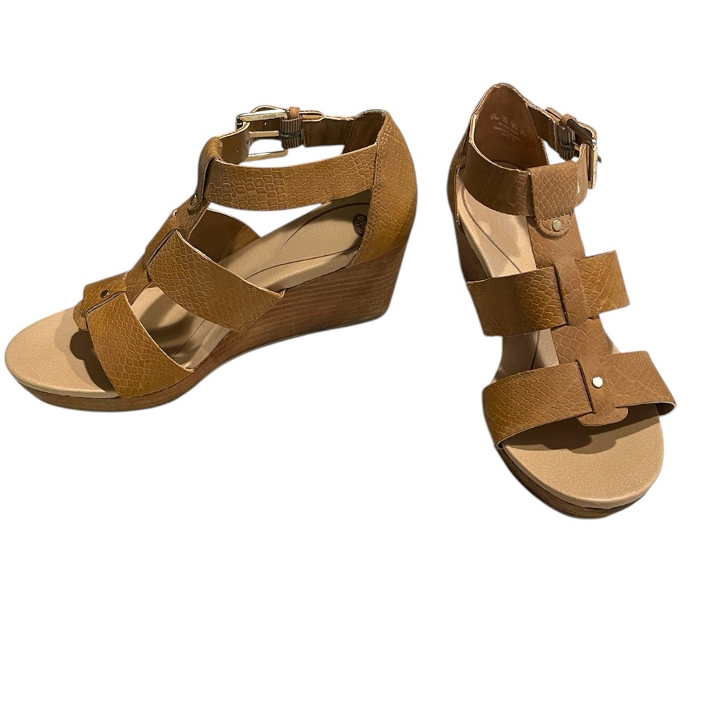 Dr. Scholl's Brown Wedges with Stylish Straps